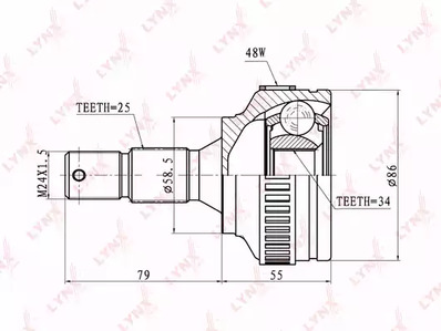 Шрус LYNXAUTO CO-2239A