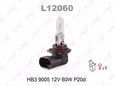 Лампа галогеновая hb3 LYNXAUTO L12060