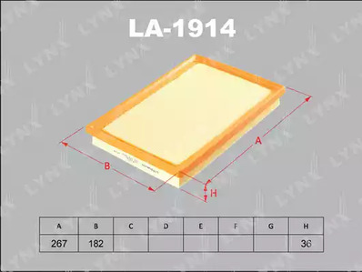 Воздушный фильтр LYNXAUTO LA-1914