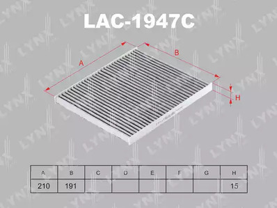 Фильтр воздуха во внутренном пространстве LYNXAUTO LAC-1947C