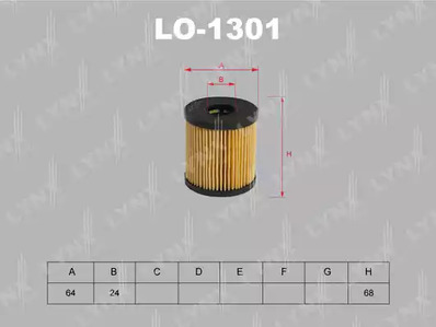 Масляный фильтр LYNXAUTO LO-1301