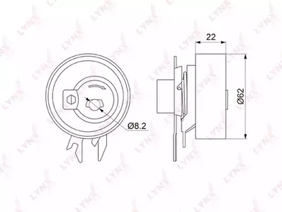 Ролик натяжной LYNXAUTO PB-1136