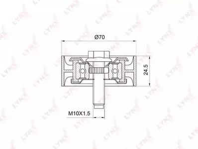 Ролик поликлинового ремня LYNXAUTO PB-7020