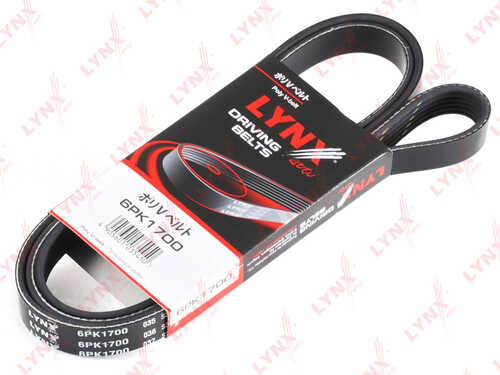 Поликлиновой ремень (ручейковый) LYNXAUTO 6PK1700