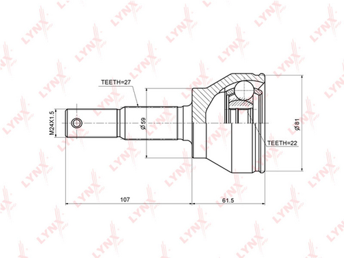 Комплект шруса LYNXAUTO CO-3698