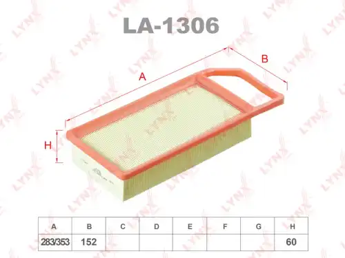Воздушный фильтр LYNXAUTO LA-1306