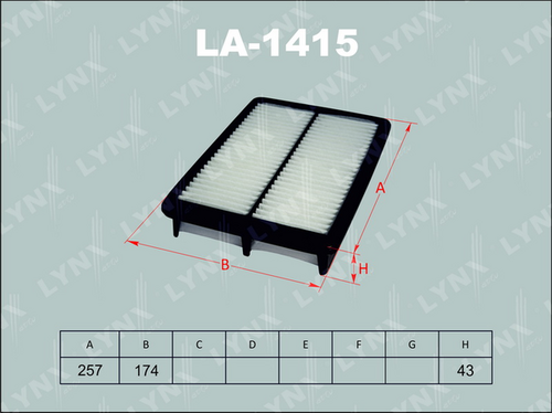 Воздушный фильтр LYNXAUTO LA-1415