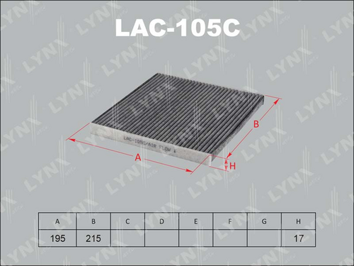 Салонный фильтр LYNXAUTO LAC-105