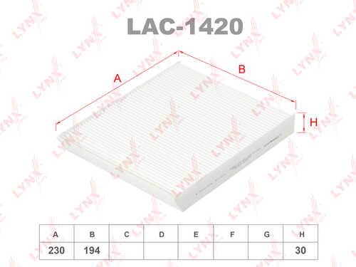 Салонный фильтр LYNXAUTO LAC-1420