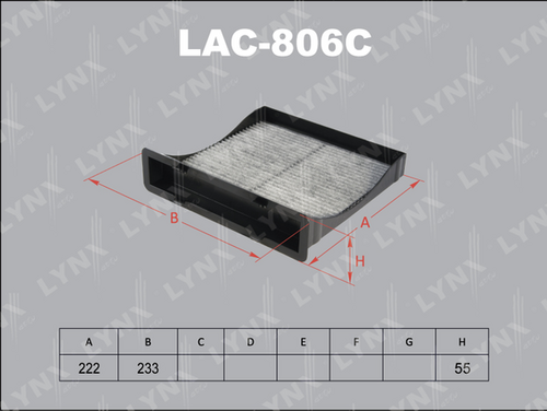 Салонный фильтр LYNXAUTO LAC-806