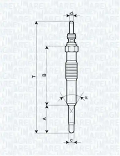 Свеча накала MAGNETI MARELLI 062900027304
