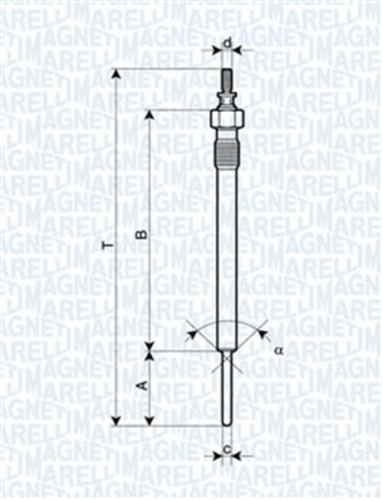 Свеча накала MAGNETI MARELLI 062900066304