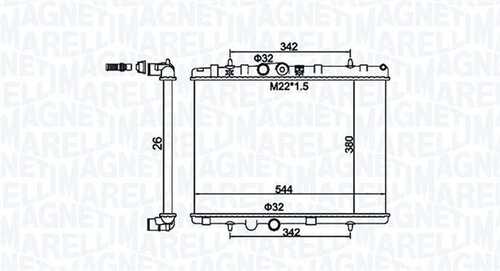 Bm1561 радиатор охлаждения двигателя peuge 207 1.6 02.06-/citro c3/c2 09.05-