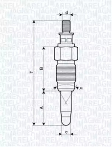 Свеча накаливания MAGNETI MARELLI 062900056304