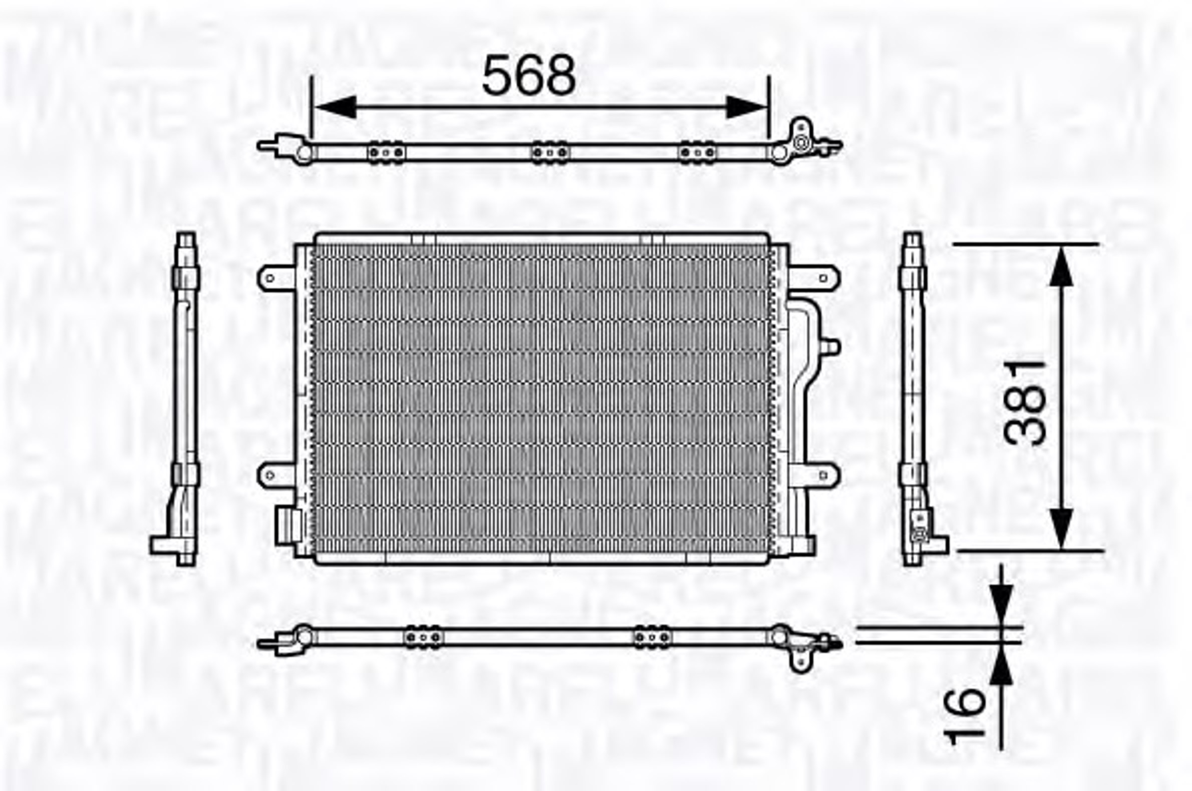 Конденсатор кондиционер MAGNETI MARELLI 350203640000