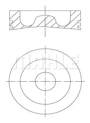005 28 00 поршень d106 3 кольца MAHLE/KNECHT 005 28 00