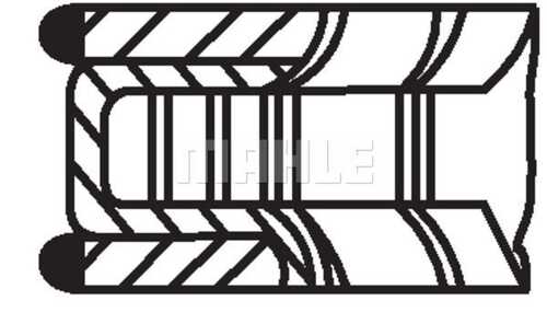 Кольца поршневые MAHLE/KNECHT 013 04 N2