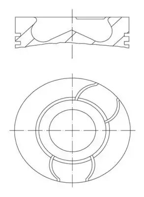 Поршень двс nissan qashqai / qashqai +2 i (j10 nj10 jj10e) tiida 1.5 dci / renault clio ii-iii laguna iii megane ii d76mm std MAHLE/KNECHT 021PI00124000