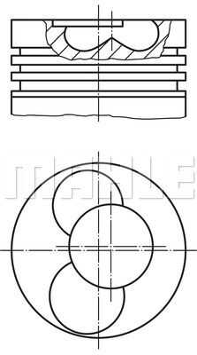 Поршень двс MAHLE/KNECHT 030 91 00