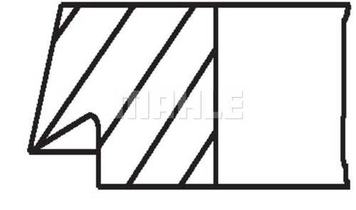 Кольца поршневые MAHLE/KNECHT 03764N0