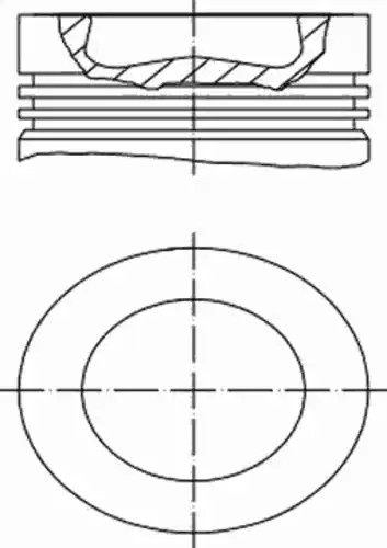 Поршень d131 кам сг. 88.9 -17.14 r6 MAHLE/KNECHT 038 08 00