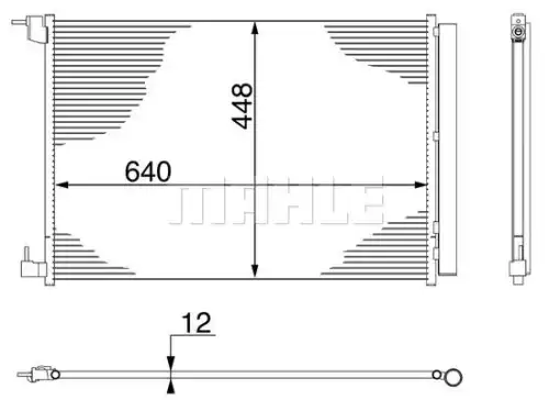 Ac 412 000s радиатор кондиционера MAHLE/KNECHT AC 412 000S