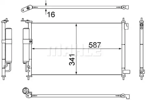 Радиатор кондиционера MAHLE/KNECHT AC559000S