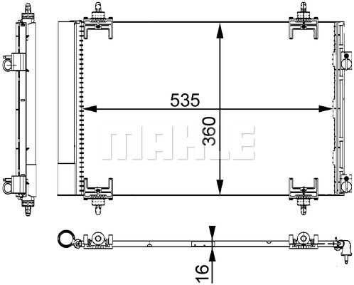 Конденсатор кондиционера MAHLE/KNECHT AC667000S