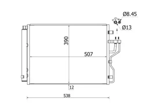 Конденсатор кондиционера MAHLE/KNECHT AC768000S
