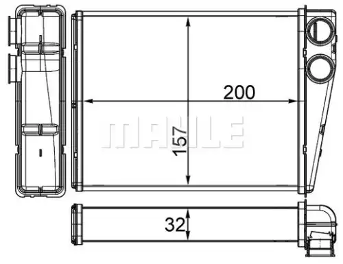 Ah 263 000s радиатор печки MAHLE/KNECHT AH 263 000S