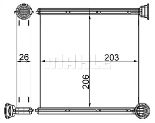 Радиатор отопителя vw golf/audi a3 12- MAHLE/KNECHT AH256000S
