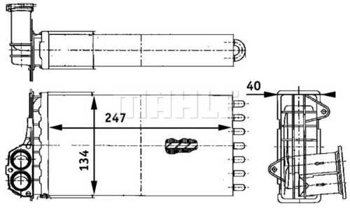 Радиатор отопителя MAHLE/KNECHT AH88000P