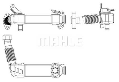 Радиатор системы рециркуляции ог MAHLE/KNECHT CE17000P