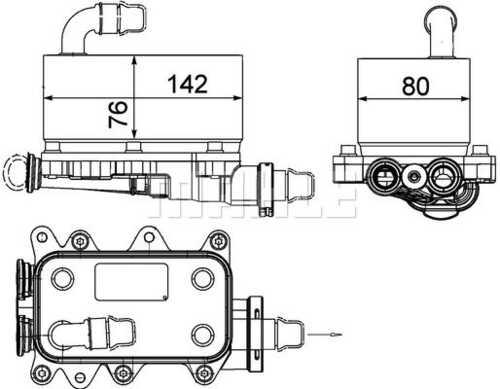 Радиатор масляный MAHLE/KNECHT CLC18000P