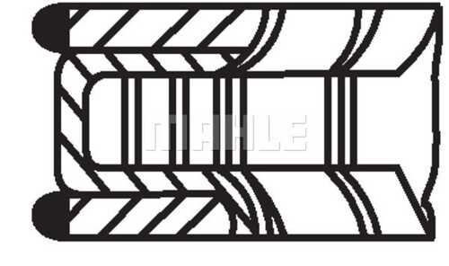 Комплект поршневых колец MAHLE/KNECHT 011RS101000N0