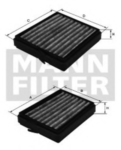 Воздушный фильтр салона mann (рамка) MANN-FILTER CUK 20 000-2