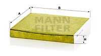 Воздушный фильтр салона mann (без рамки) MANN-FILTER FP 2358