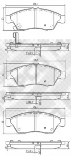 Тормозные колодки MAPCO 6762