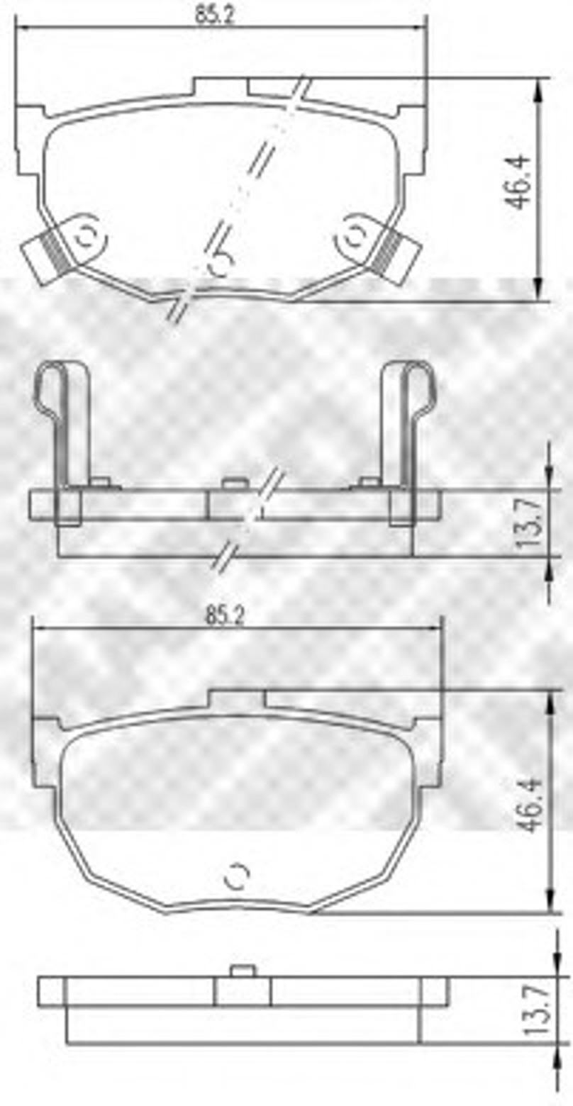 Колодки тормозные дисковые MAPCO 6778