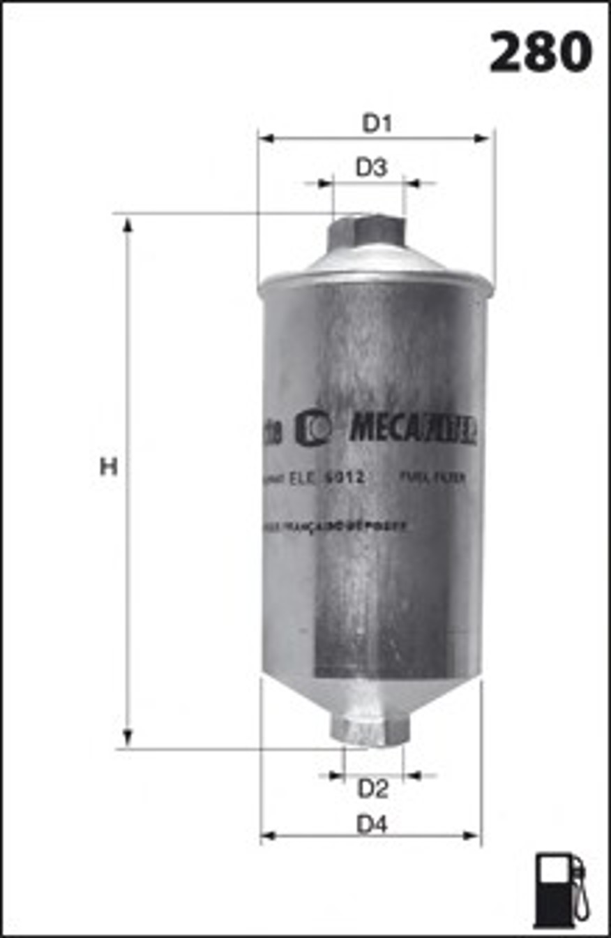 Фильтр топливный MECAFILTER ELE3569