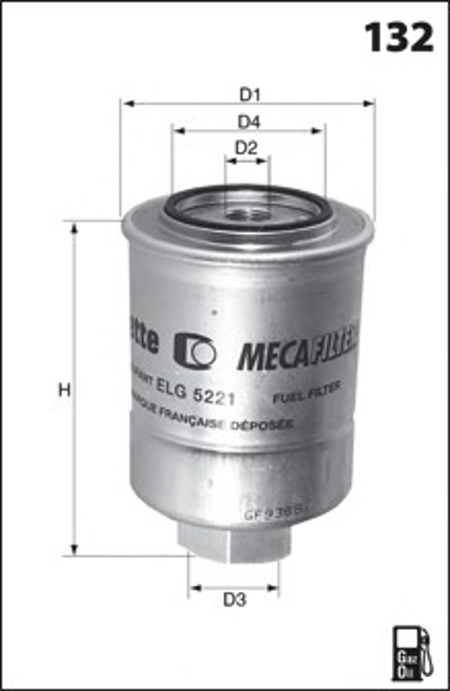 Фильтр топливный MECAFILTER ELG5398