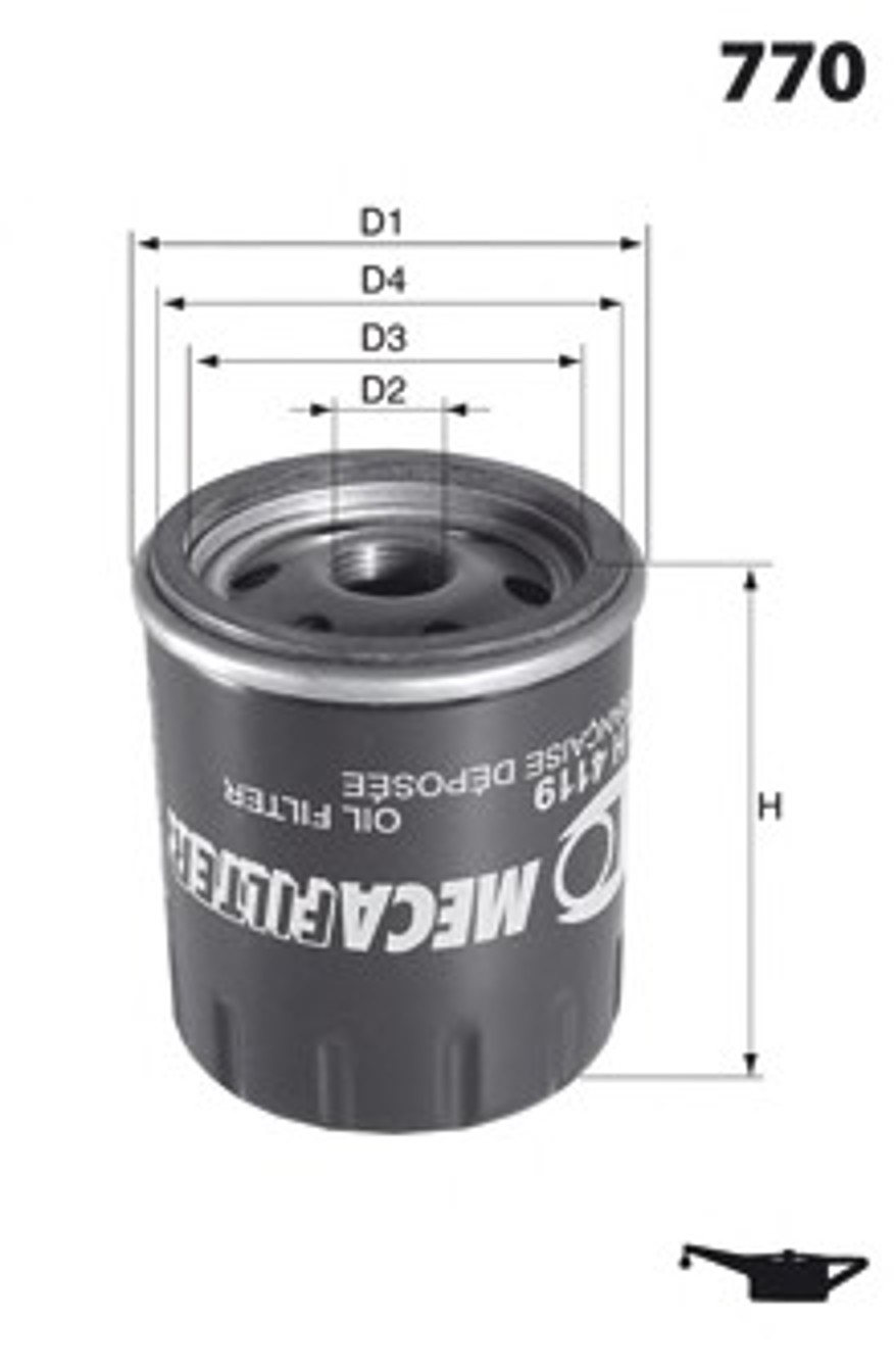 Фильтр масляный MECAFILTER ELH4392