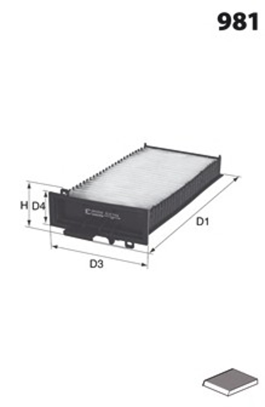 Фильтр салона MECAFILTER ELR7207