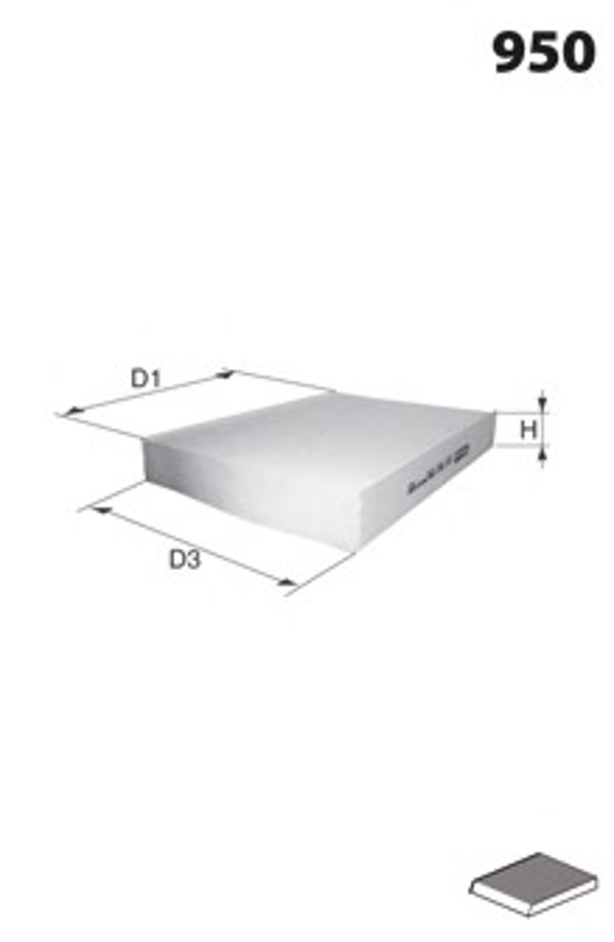Фильтр воздух во внутренном пространстве MECAFILTER ELR7212