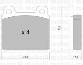 Комплект тормозных колодок дискового тормоза METELLI 22-0078-0