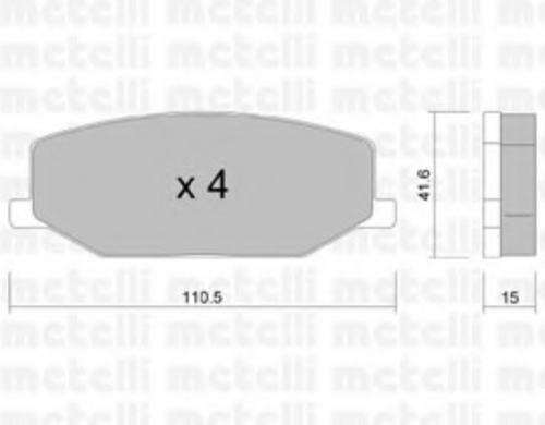 Тормозные колодки METELLI 22-0097-0