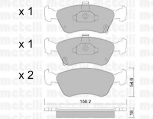 Тормозные колодки METELLI 22-0287-0