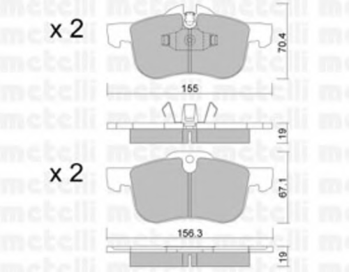 Тормозные колодки METELLI 22-0307-0