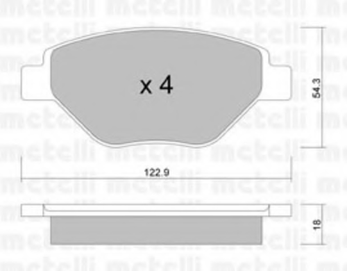 Тормозные колодки METELLI 22-0543-0