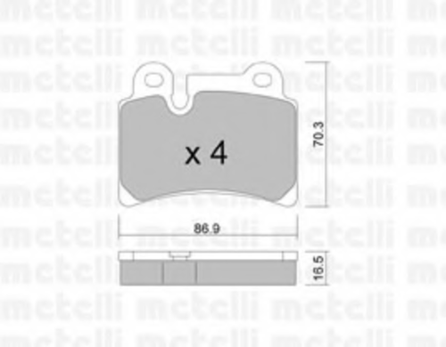 Тормозные колодки METELLI 22-0660-0